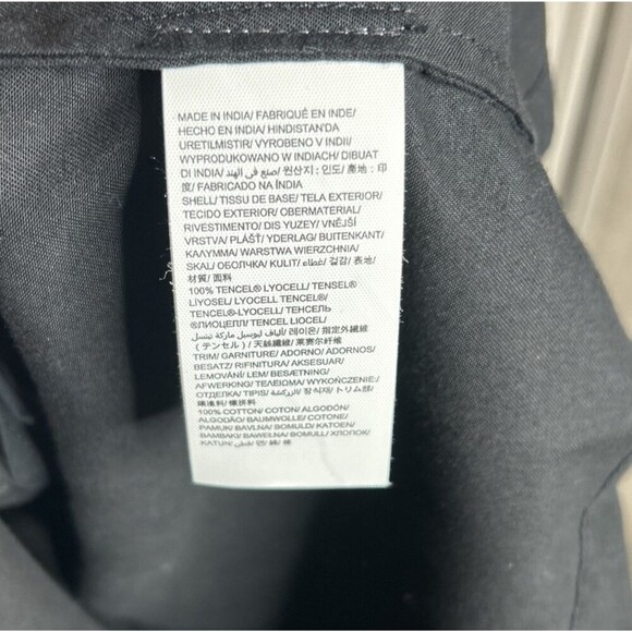 Calvin Klein Shirt Dress Snap Buttons V Neck Belt Patch Pockets Black Size S - Picture 6 of 10